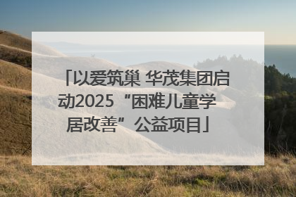 以爱筑巢 华茂集团启动2025“困难儿童学居改善”公益项目