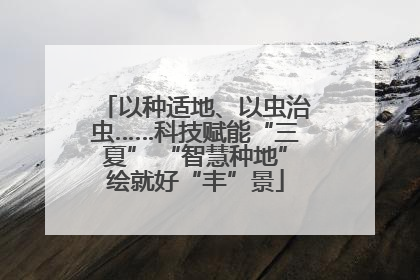 以种适地、以虫治虫……科技赋能“三夏” “智慧种地”绘就好“丰”景