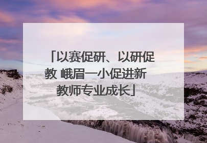 以赛促研、以研促教 峨眉一小促进新教师专业成长