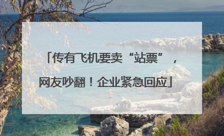 传有飞机要卖“站票”，网友吵翻！企业紧急回应
