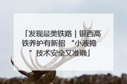 发现最美铁路｜银西高铁养护有新招 “小液捣”技术安全又准确