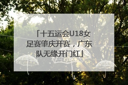 十五运会U18女足赛肇庆开赛，广东队无缘开门红