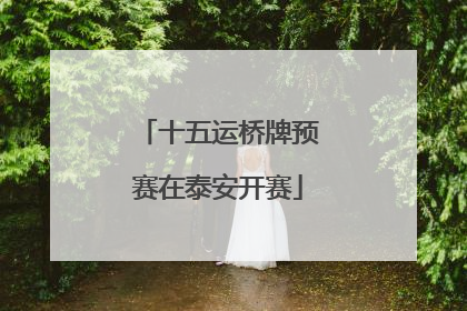 十五运桥牌预赛在泰安开赛