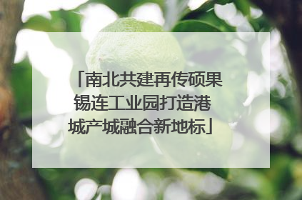 南北共建再传硕果 锡连工业园打造港城产城融合新地标