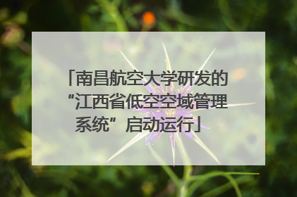 南昌航空大学研发的“江西省低空空域管理系统”启动运行