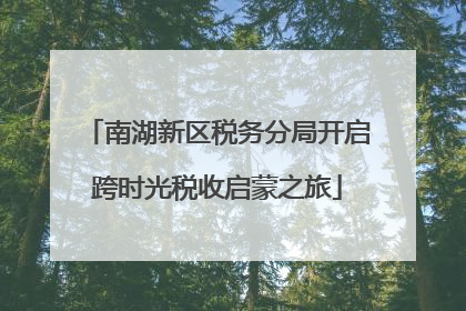 南湖新区税务分局开启跨时光税收启蒙之旅