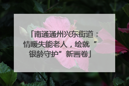 南通通州兴东街道：情暖失能老人，绘就“银龄守护”新画卷