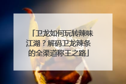 卫龙如何玩转辣味江湖？解码卫龙辣条的全渠道称王之路