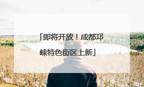 即将开放！成都邛崃特色街区上新