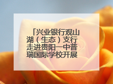 兴业银行观山湖（生态）支行走进贵阳一中普瑞国际学校开展“金融知识万里行”宣传活动