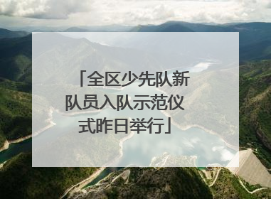 全区少先队新队员入队示范仪式昨日举行