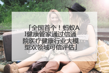 全国首个！蚂蚁AI健康管家通过信通院医疗健康行业大模型双领域可信评估