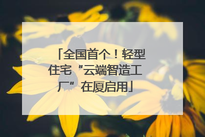 全国首个！轻型住宅“云端智造工厂”在厦启用