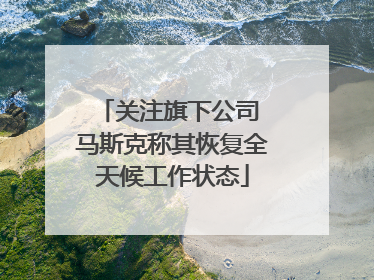 关注旗下公司 马斯克称其恢复全天候工作状态
