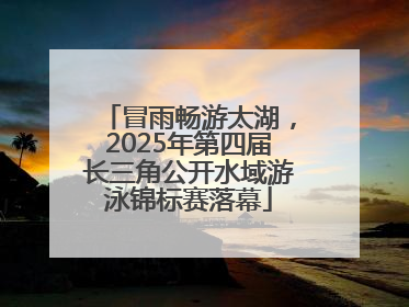 冒雨畅游太湖，2025年第四届长三角公开水域游泳锦标赛落幕