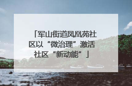 军山街道凤凰苑社区以“微治理”激活社区“新动能”