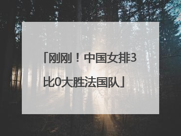 刚刚！中国女排3比0大胜法国队