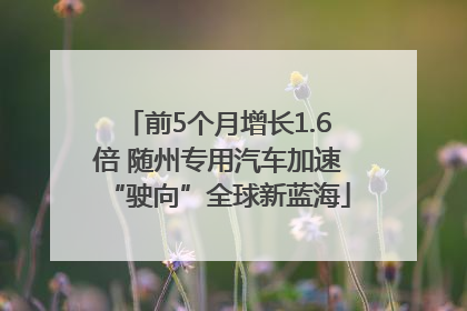 前5个月增长1.6倍 随州专用汽车加速“驶向”全球新蓝海