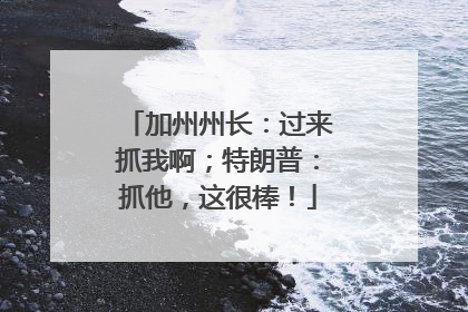 加州州长：过来抓我啊；特朗普：抓他，这很棒！
