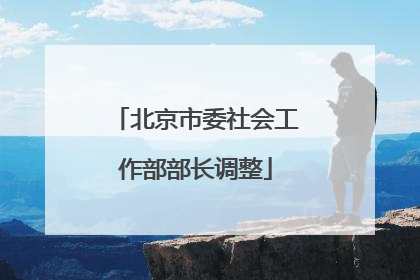北京市委社会工作部部长调整