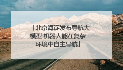 北京海淀发布导航大模型 机器人能在复杂环境中自主导航