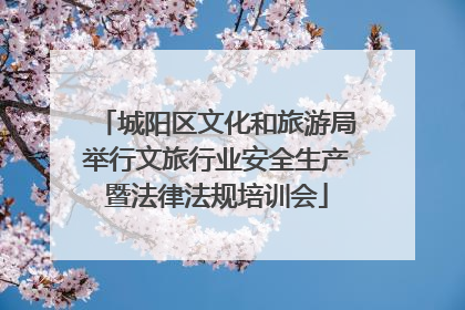 城阳区文化和旅游局举行文旅行业安全生产暨法律法规培训会