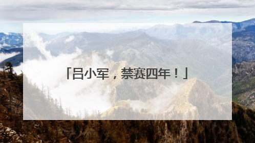 吕小军，禁赛四年！