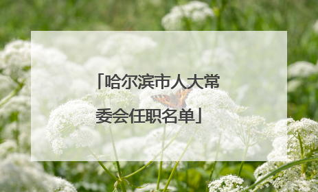 哈尔滨市人大常委会任职名单