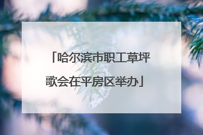 哈尔滨市职工草坪歌会在平房区举办