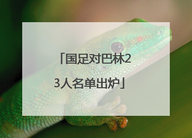 国足对巴林23人名单出炉