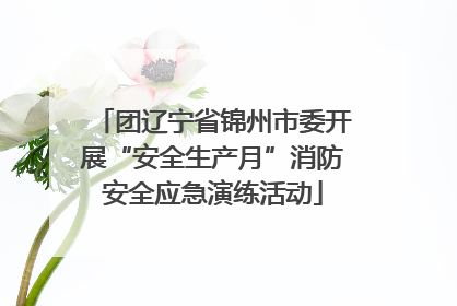 团辽宁省锦州市委开展“安全生产月”消防安全应急演练活动