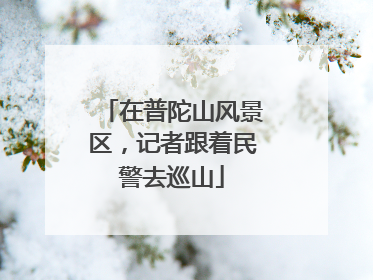 在普陀山风景区，记者跟着民警去巡山
