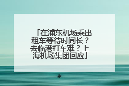 在浦东机场乘出租车等待时间长？去临港打车难？上海机场集团回应