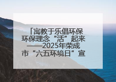 寓教于乐倡环保 环保理念“活”起来——2025年荣成市“六五环境日”宣传活动圆满举行