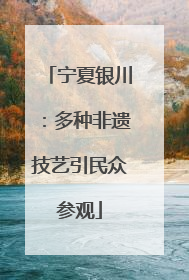 宁夏银川：多种非遗技艺引民众参观