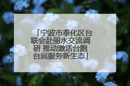 宁波市奉化区台联会赴丽水交流调研 推动激活台胞台属服务新生态