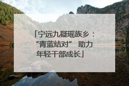 宁远九疑瑶族乡：“青蓝结对” 助力年轻干部成长