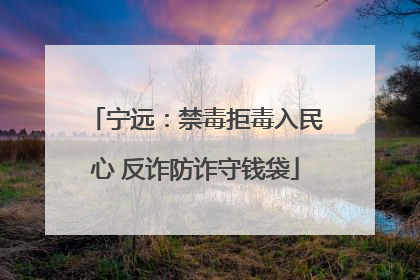 宁远：禁毒拒毒入民心 反诈防诈守钱袋