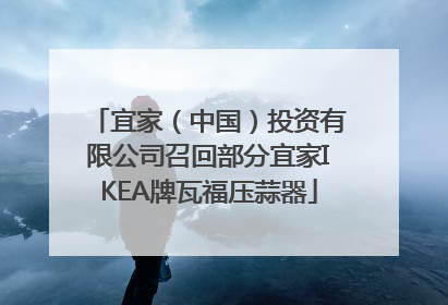 宜家（中国）投资有限公司召回部分宜家IKEA牌瓦福压蒜器