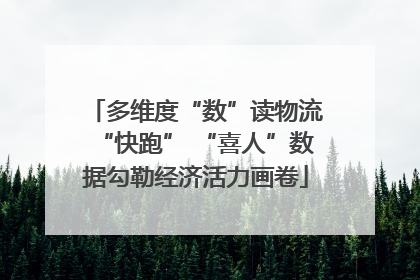 多维度“数”读物流“快跑” “喜人”数据勾勒经济活力画卷