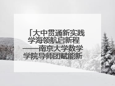 大中贯通新实践 学海领航启新程——南京大学数学学院导师团赋能新海初级中学九年级学子生涯规划