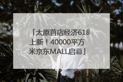 太原首店经济618上新！40000平方米京东MALL启幕