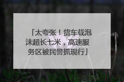 太夸张！货车载泡沫超长七米，高速服务区被民警抓现行