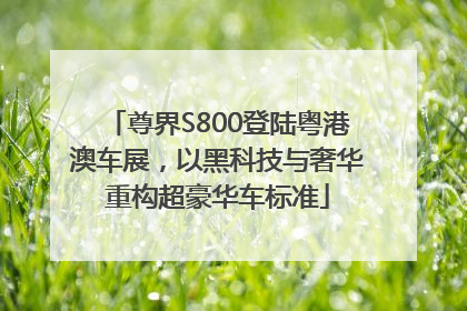 尊界S800登陆粤港澳车展，以黑科技与奢华重构超豪华车标准