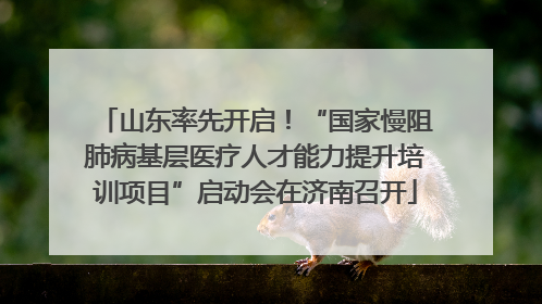 山东率先开启！“国家慢阻肺病基层医疗人才能力提升培训项目”启动会在济南召开