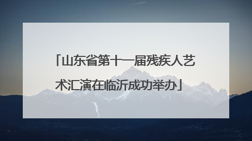 山东省第十一届残疾人艺术汇演在临沂成功举办
