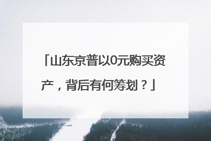山东京普以0元购买资产，背后有何筹划？