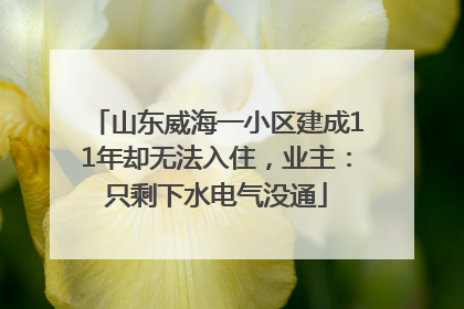 山东威海一小区建成11年却无法入住，业主：只剩下水电气没通