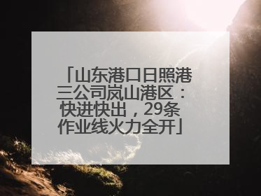 山东港口日照港三公司岚山港区：快进快出，29条作业线火力全开