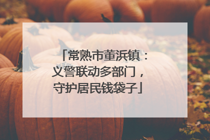 常熟市董浜镇：义警联动多部门，守护居民钱袋子